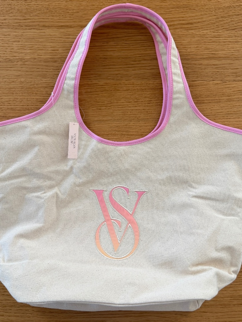 New Victoria Secret Ombre Monogram Tote Shopping Bag